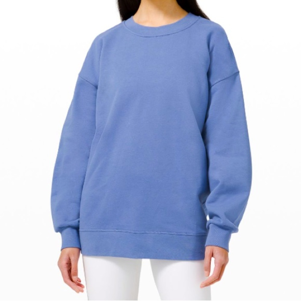 Lululemon oversized crewneck sweatshirt sky blue lightweight cotton small